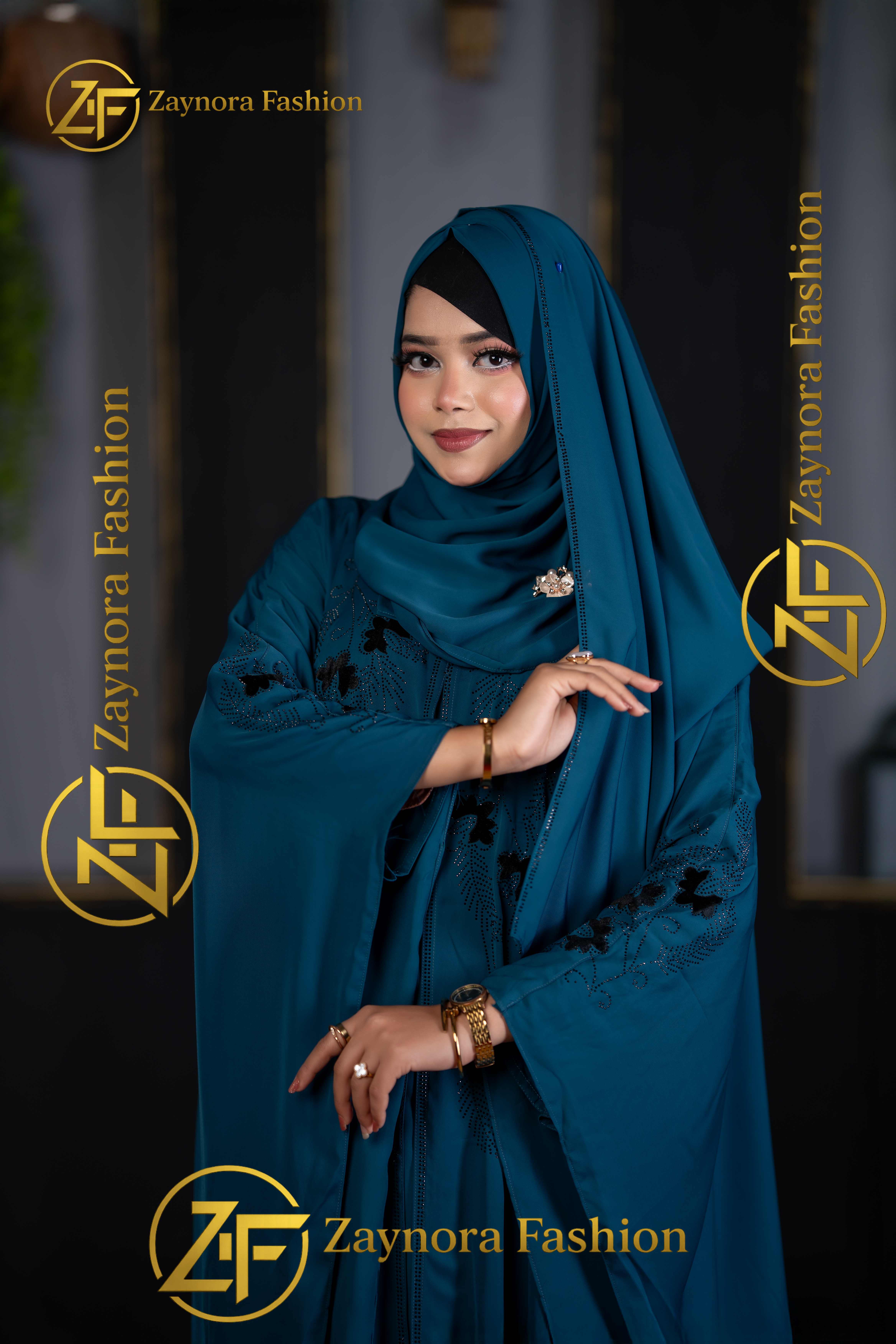 Valbet Abaya Color Sea Green
